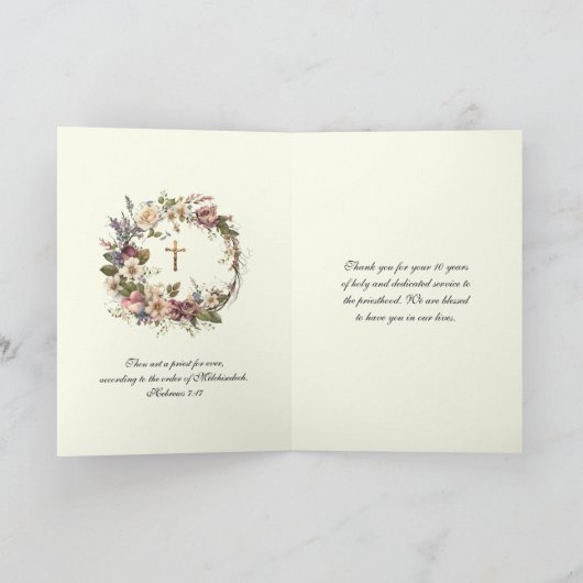 katholieke priest Jubileum Ordination Deacon Kaart (Binnen)