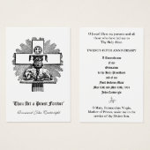 KATHOLIEKE PRIEST JUBILEUM ORDINATION HOLY CARDS VISITEKAARTJE (Voorkant /achterkant)