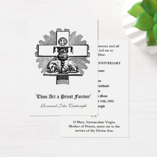 KATHOLIEKE PRIEST JUBILEUM ORDINATION HOLY CARDS VISITEKAARTJE (Bureau)