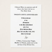KATHOLIEKE PRIEST JUBILEUM ORDINATION HOLY CARDS VISITEKAARTJE (Achterkant)