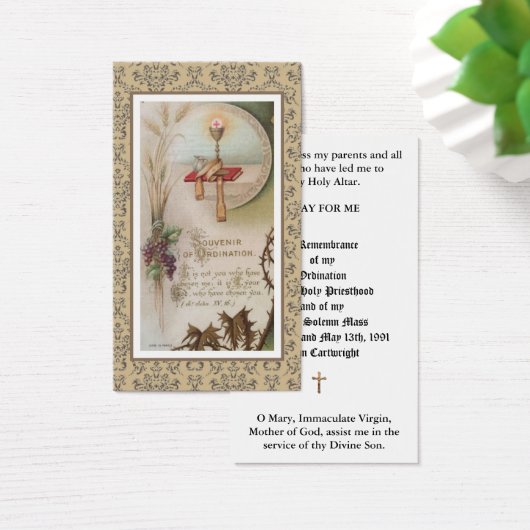 KATHOLIEKE PRIEST ORDINATION JUBILEUM HOLY CARDS VISITEKAARTJE (Bureau)