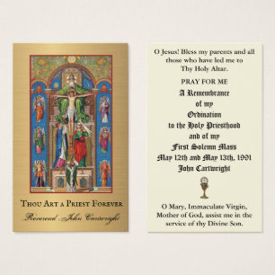 KATHOLIEKE PRIEST ORDINATION JUBILEUM HOLY CARDS VISITEKAARTJE