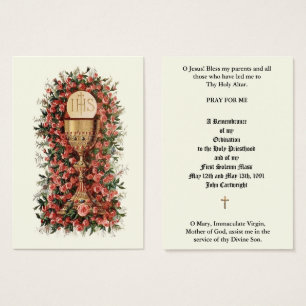 KATHOLIEKE PRIEST ORDINATION JUBILEUM HOLY CARDS VISITEKAARTJE