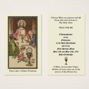 KATHOLIEKE PRIEST ORDINATION JUBILEUM HOLY CARDS VISITEKAARTJE
