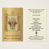 KATHOLIEKE PRIEST ORDINATION JUBILEUM HOLY CARDS VISITEKAARTJE (Voorkant /achterkant)