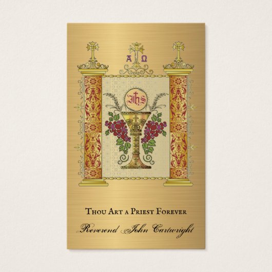 KATHOLIEKE PRIEST ORDINATION JUBILEUM HOLY CARDS VISITEKAARTJE (Voorkant)