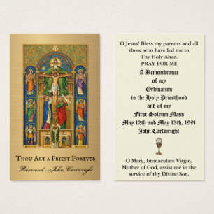 KATHOLIEKE PRIEST ORDINATION JUBILEUM HOLY CARDS VISITEKAARTJE