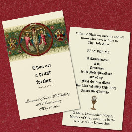 KATHOLIEKE PRIEST ORDINATION JUBILEUM HOLY CARDS VISITEKAARTJE