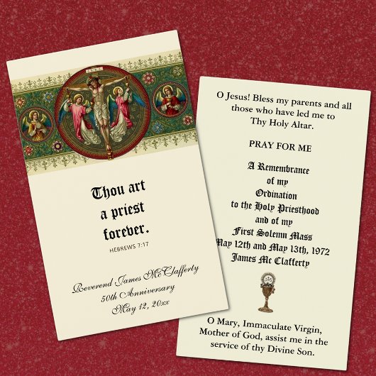 KATHOLIEKE PRIEST ORDINATION JUBILEUM HOLY CARDS VISITEKAARTJE