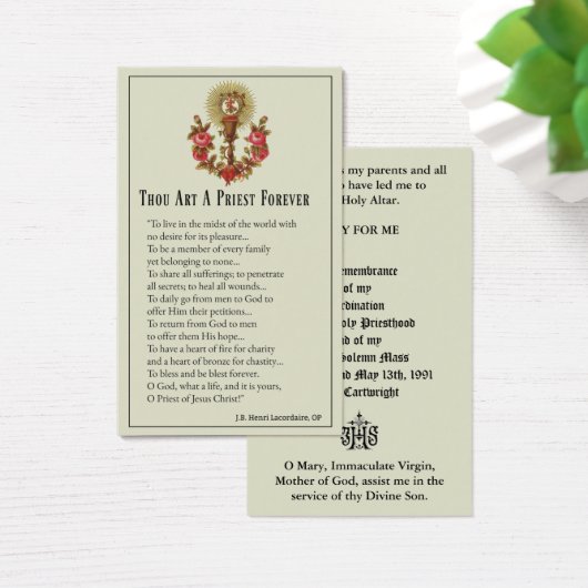 KATHOLIEKE PRIEST ORDINATION JUBILEUM HOLY CARDS VISITEKAARTJE (Bureau)