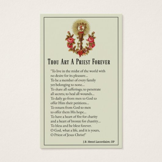 KATHOLIEKE PRIEST ORDINATION JUBILEUM HOLY CARDS VISITEKAARTJE (Voorkant)