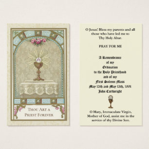 KATHOLIEKE PRIEST ORDINATION JUBILEUM HOLY CARDS VISITEKAARTJE