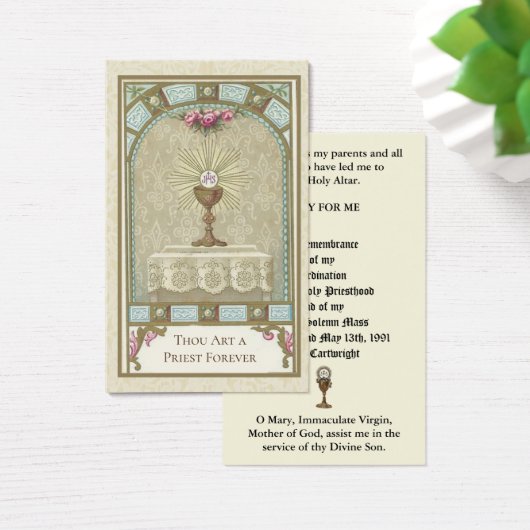 KATHOLIEKE PRIEST ORDINATION JUBILEUM HOLY CARDS VISITEKAARTJE (Bureau)