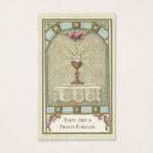 KATHOLIEKE PRIEST ORDINATION JUBILEUM HOLY CARDS VISITEKAARTJE (Voorkant)
