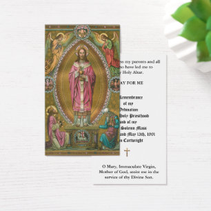 KATHOLIEKE PRIEST ORDINATION JUBILEUM HOLY CARDS VISITEKAARTJE