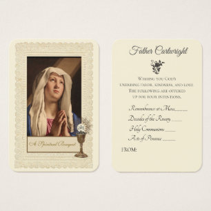 katholieke priest Spirituele Bouquet Virgin Mary Visitekaartje