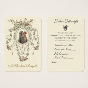 katholieke priest Spirituele Bouquet Virgin Mary Visitekaartje