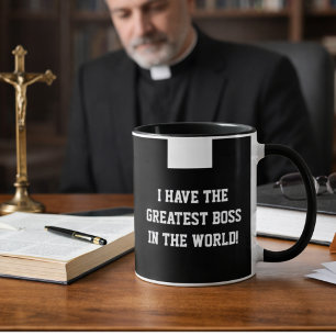 Katholieke priester Black Clergy Collar Religieuze Mok