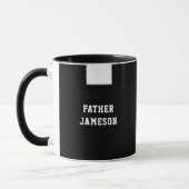 Katholieke priester Black Clergy Collar Religieuze Mok (Links)