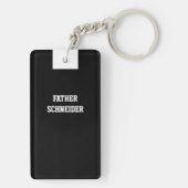 Katholieke priester Black Clergy Collar Religieuze Sleutelhanger (achterkant)