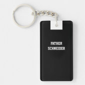 Katholieke priester Black Clergy Collar Religieuze Sleutelhanger (Voorkant)