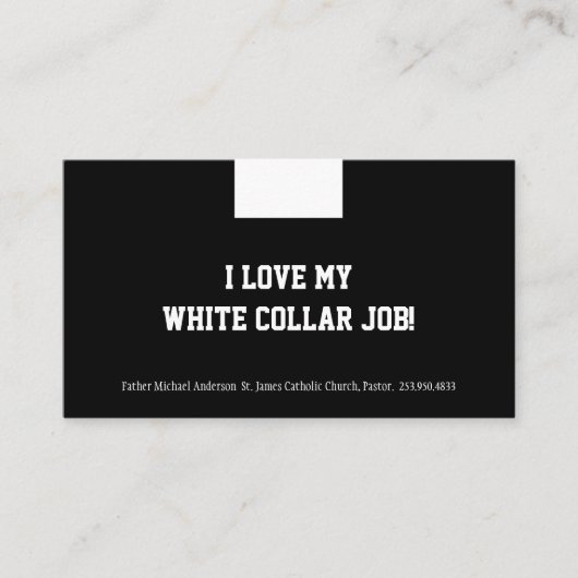 Katholieke priester Black Clergy Collar Religieuze Visitekaartje (Voorkant)