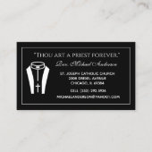Katholieke Priester Collar Zwarte Schrift Quote Visitekaartje (Voorkant)
