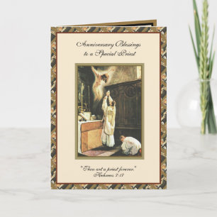 katholieke priester die massale gebeden bestelt kaart