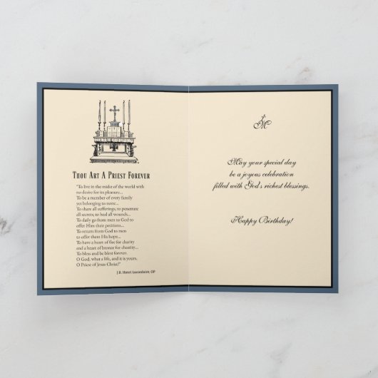 Katholieke priester Floral Maagd Maria Religieus Kaart (Binnen)