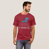 Katholieke priester Funny Gift Get Connected Cross T-shirt (Voorkant volledig)