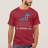 Katholieke priester Funny Gift Get Connected Cross T-shirt (Voorkant)