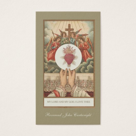 Katholieke priester Heilig Hartgebed Religieus Visitekaartje (Voorkant)