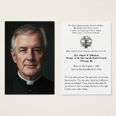 Katholieke priester herdenking gebed visitekaartje (Voorkant /achterkant)