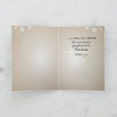 Katholieke Priester, het Spaans, Elegante Feestdagen Kaart (Binnen)