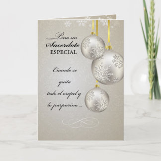 Katholieke Priester, het Spaans, Elegante Feestdagen Kaart