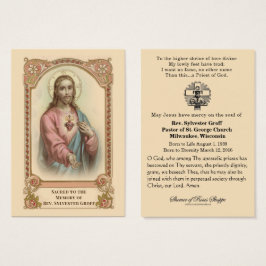 Katholieke priester Jesus Funeral Memorial Heilige Visitekaartje