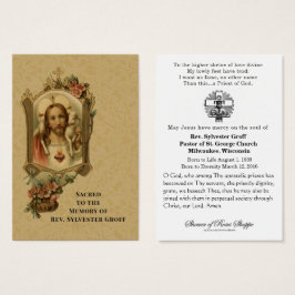 Katholieke priester Jesus Funeral Memorial Heilige Visitekaartje