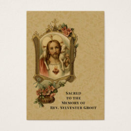 Katholieke priester Jesus Funeral Memorial Heilige Visitekaartje