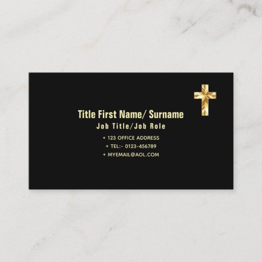 Katholieke Priester Kerk Contact Geestelijkheid Ge Visitekaartje (Voorkant)