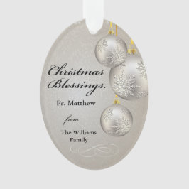 Katholieke priester Kerst elegante hangende kerstb Ornament