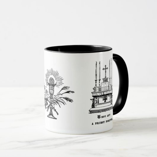 Katholieke priester Latijnse Mass Altar Prayers Re Mok (Voorkant rechts)