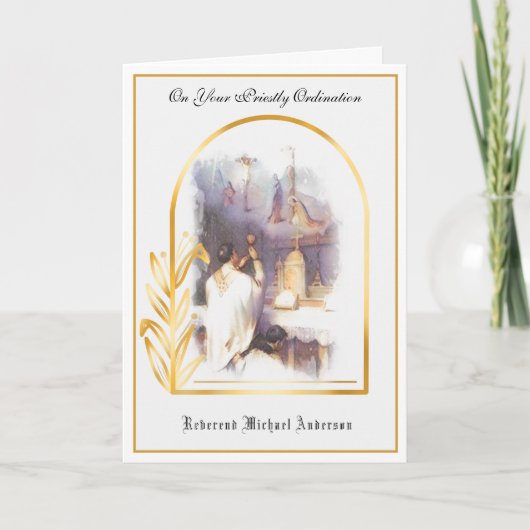 Katholieke priester Ordination Religieuze Jesus Ca Kaart (Voorkant)