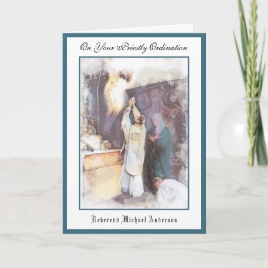 Katholieke priester Ordination Religieuze Jesus Ca Kaart (Voorkant)