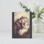 Katholieke priester Sint-Antonius van Padua Briefkaart (Staand voorkant)