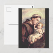 Katholieke priester Sint-Antonius van Padua Briefkaart (Voorkant / Achterkant)