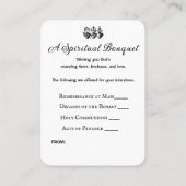 katholieke priester Spiritueel Prayer Bouquet Plaatskaartje (Achterkant)