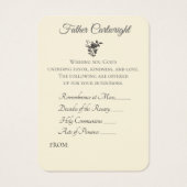 katholieke priester Spirituele Bouquet Heilige Kaa Visitekaartje (Achterkant)