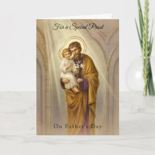 Katholieke Priester  St. Jozef Vaderdag Jezus Kaart