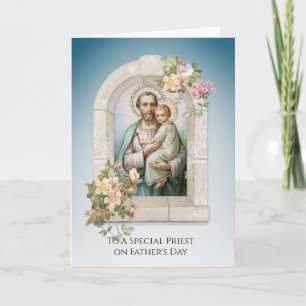 Katholieke Priester St. Jozef Vaderdag Jezus Kaart