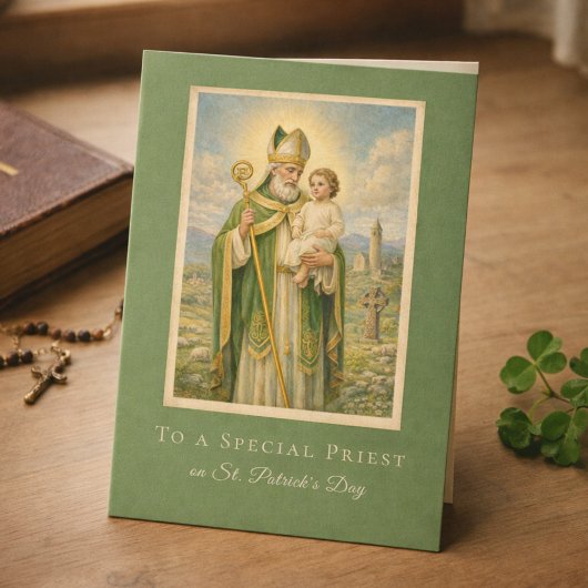 Katholieke priester St. Patrick's Day Jezus Kaart